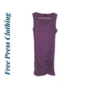 Free Press Ruched Mini Dress Purple Medium